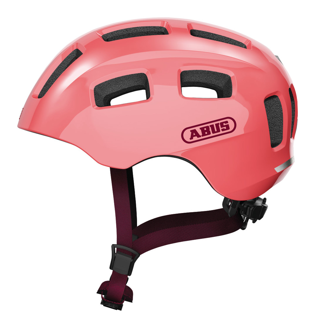 ABUS Youn-I 2.0 Bike Helmet with LED | Living Coral | S 48-54 cm | A40156